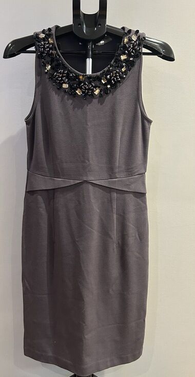 Boden Dresses & Skirts - Boden Jeweled Neck Shift Sleeveless Dress Purple Women's Size 6R